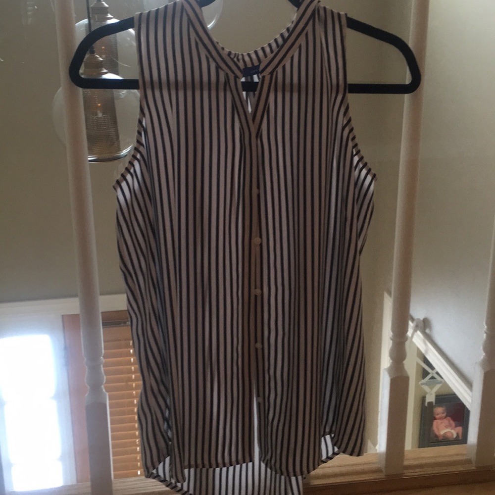 Pinstriped blouse tank
